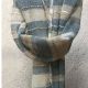 Scarf Cotton Organic - Blue and brown stripe